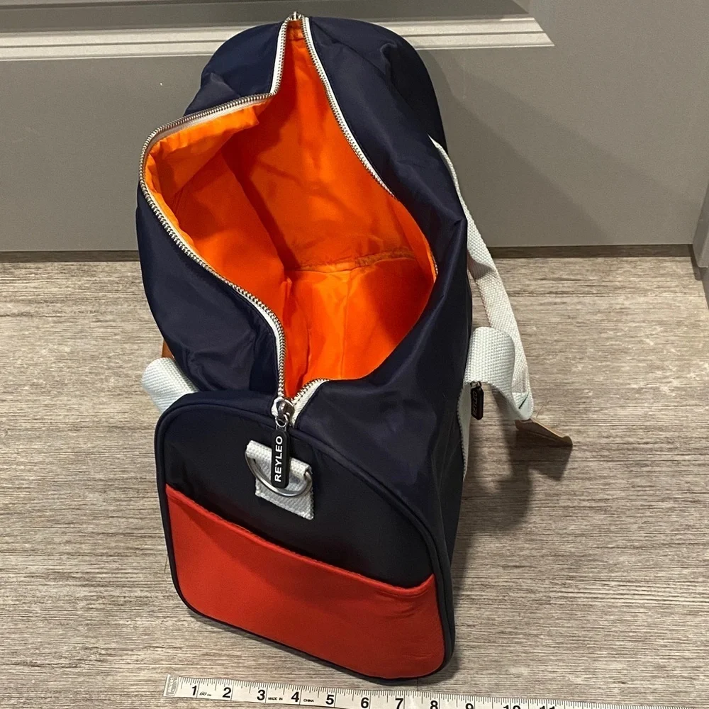 Navy Red Travel Duffel Weekender Gym Carry On Bag